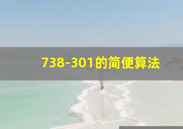 738-301的简便算法