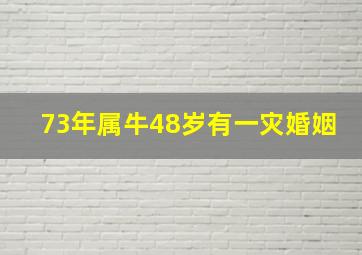 73年属牛48岁有一灾婚姻