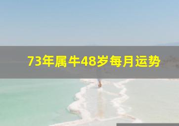 73年属牛48岁每月运势