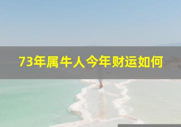 73年属牛人今年财运如何