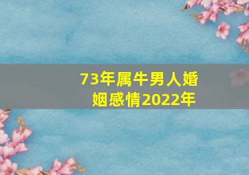 73年属牛男人婚姻感情2022年