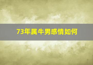 73年属牛男感情如何