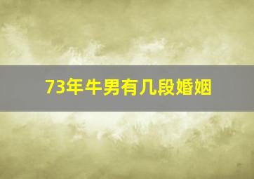 73年牛男有几段婚姻