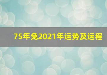 75年兔2021年运势及运程