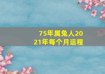 75年属兔人2021年每个月运程