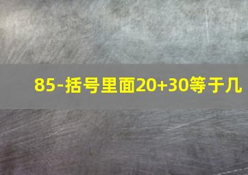 85-括号里面20+30等于几