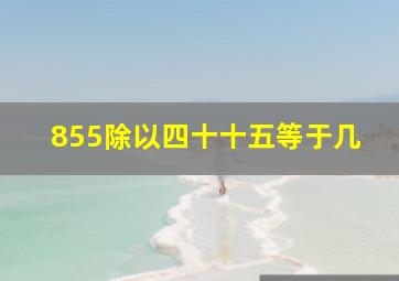 855除以四十十五等于几