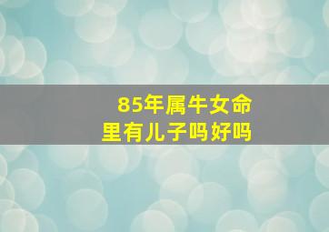 85年属牛女命里有儿子吗好吗