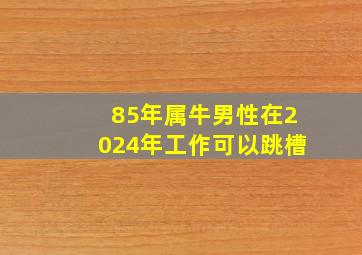 85年属牛男性在2024年工作可以跳槽