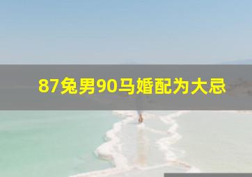 87兔男90马婚配为大忌