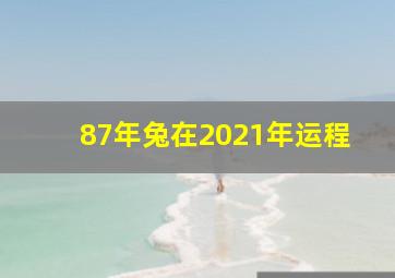 87年兔在2021年运程