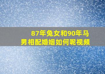 87年兔女和90年马男相配婚姻如何呢视频