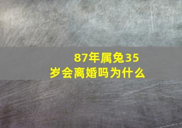 87年属兔35岁会离婚吗为什么