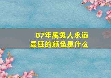 87年属兔人永远最旺的颜色是什么