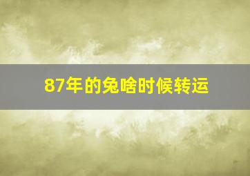 87年的兔啥时候转运