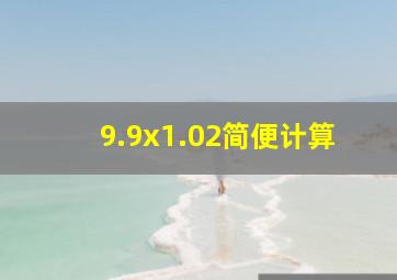 9.9x1.02简便计算