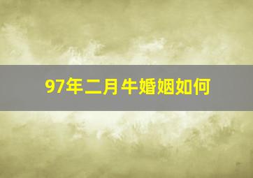 97年二月牛婚姻如何