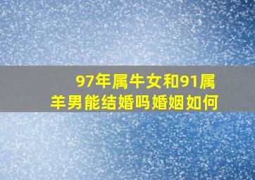 97年属牛女和91属羊男能结婚吗婚姻如何