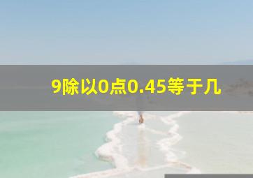 9除以0点0.45等于几