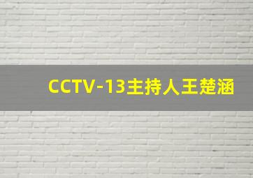 CCTV-13主持人王楚涵