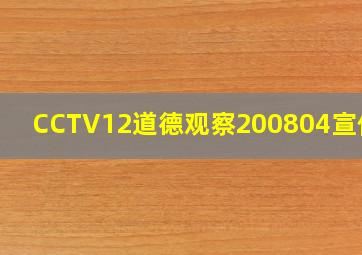 CCTV12道德观察200804宣传片