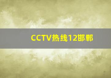 CCTV热线12邯郸