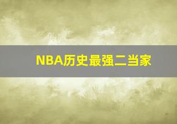 NBA历史最强二当家