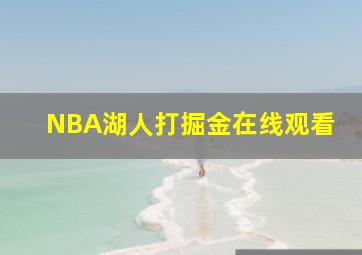 NBA湖人打掘金在线观看