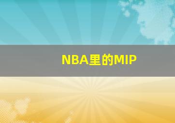 NBA里的MIP