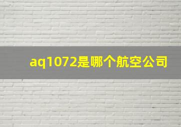 aq1072是哪个航空公司