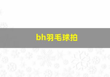 bh羽毛球拍