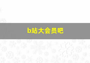 b站大会员吧