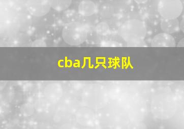 cba几只球队