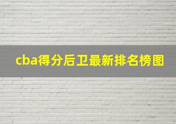 cba得分后卫最新排名榜图