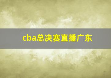 cba总决赛直播广东