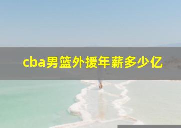 cba男篮外援年薪多少亿