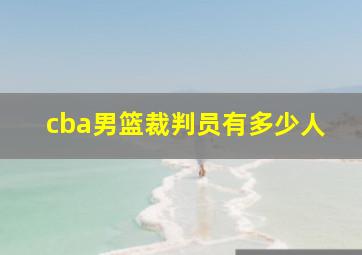 cba男篮裁判员有多少人