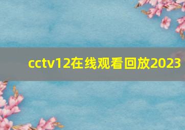 cctv12在线观看回放2023