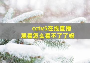 cctv5在线直播观看怎么看不了了呀