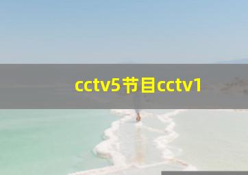 cctv5节目cctv1