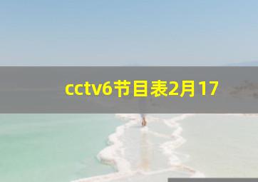 cctv6节目表2月17