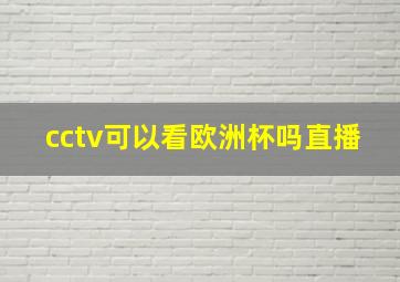 cctv可以看欧洲杯吗直播