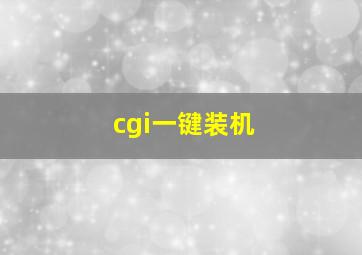 cgi一键装机