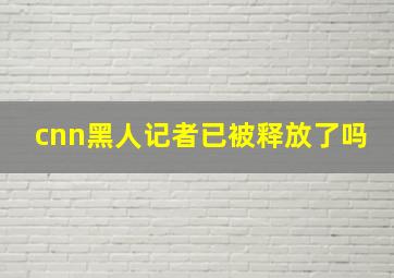 cnn黑人记者已被释放了吗