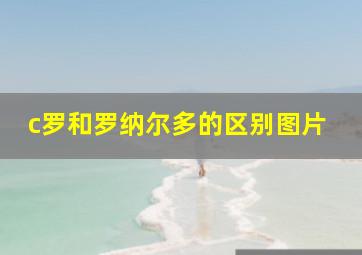 c罗和罗纳尔多的区别图片