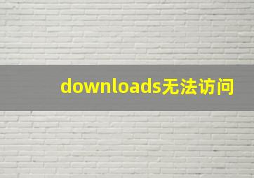 downloads无法访问