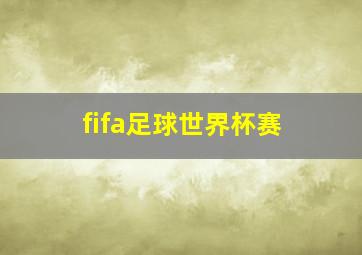 fifa足球世界杯赛