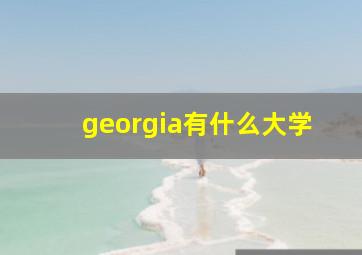 georgia有什么大学