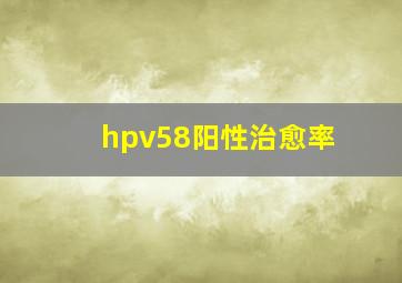 hpv58阳性治愈率