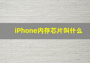 iPhone内存芯片叫什么